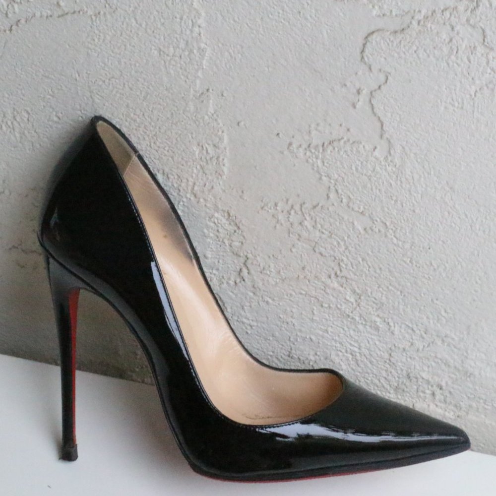 Christian Louboutin Black So Kate Patent Leather Pumps
